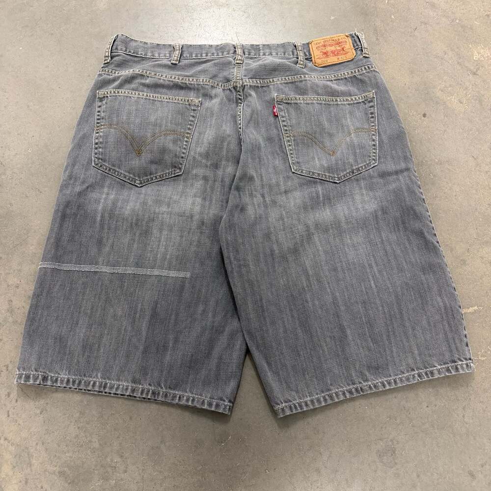 Levi’s 569 Loose Straight Grey Denim Shorts Baggy Fit Size 40